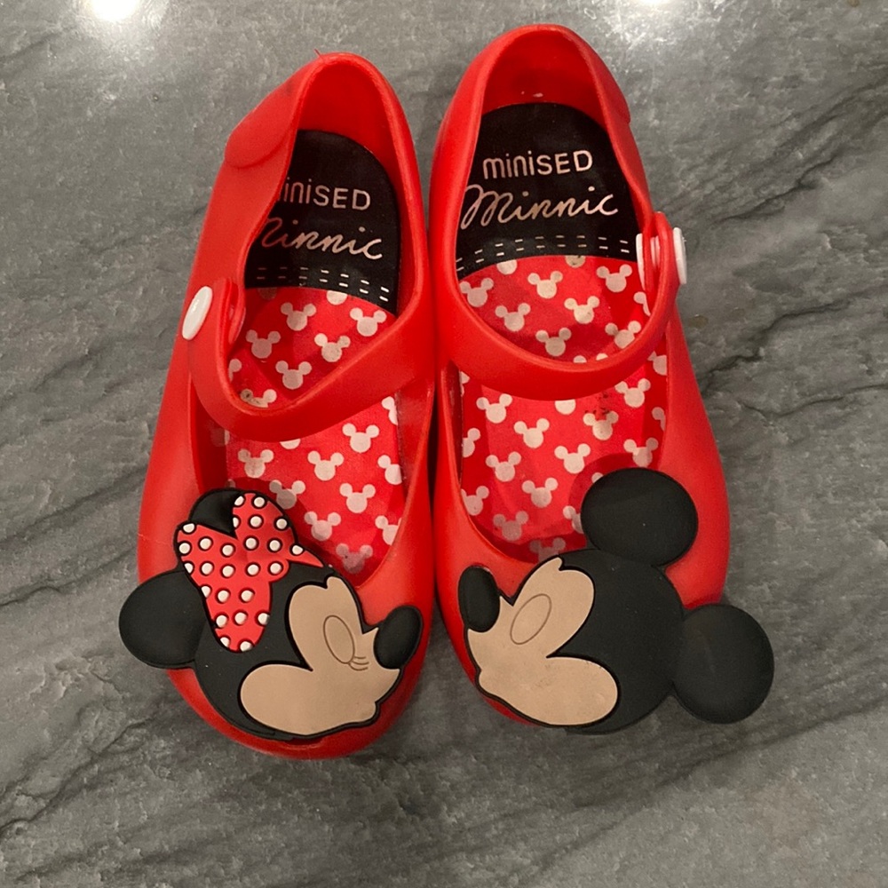 Red Minnie Mickey Sed Sz 10